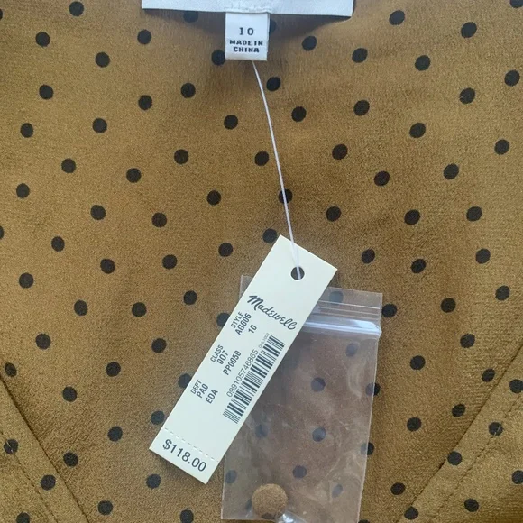 Madewell Brown Polka Dot Blouse - Picture 6 of 6